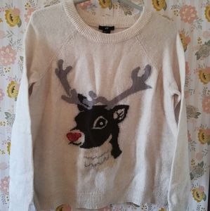 H&M Reindeer Holiday Sweater